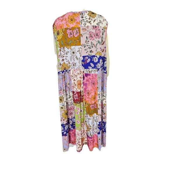 Johnny Was XS Cosmo Easy Fit Bamboo Midi Dress Stretch Cottage Floral Boho J10 - Picture 4 of 8